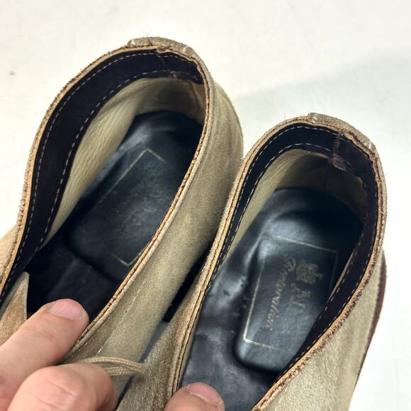 EXCELLENT Alden Restoration 1494 Unlined Chukka Boot (Tan Suede) Made in USA 13 - Picture 8 of 11